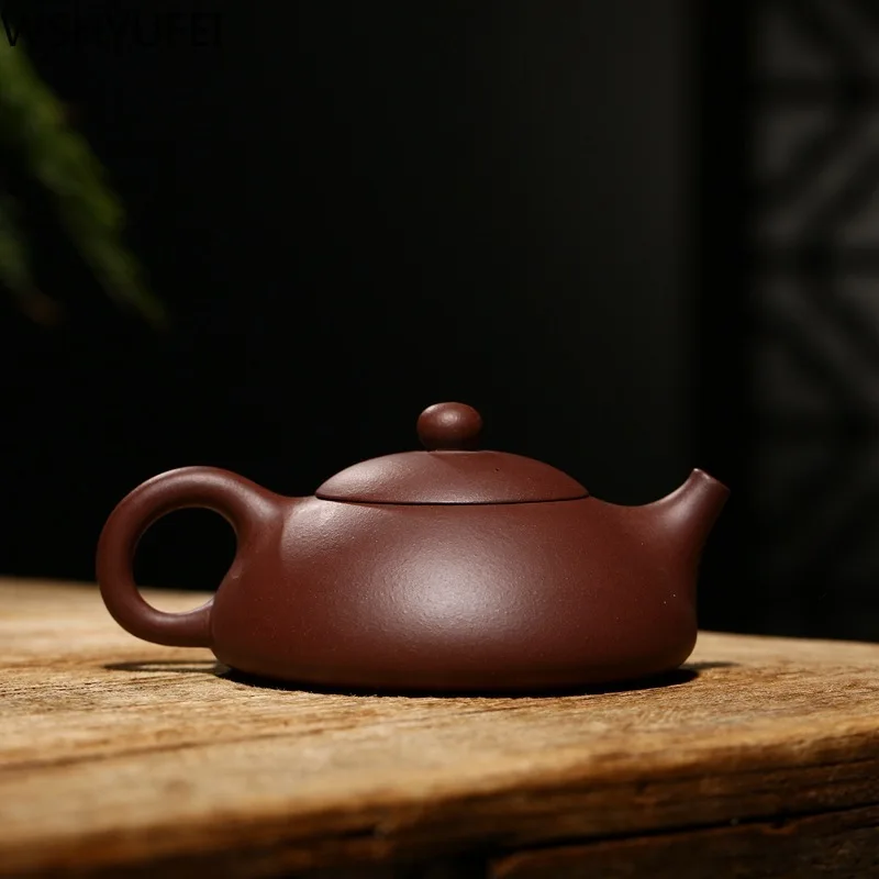 WSHYUFEI Chinese Yixing Teaware Half Moon Purple Sand Teapot filter Tea Pot Yixing Purple Clay Ore customized gifts authentic