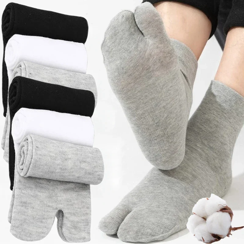 Fashion Japanese Style Tabi Toe Socks for Men Women Summer Fiber Two Finger Socks Kimono Flip Flop Sandal Split Tabi Toe Sock