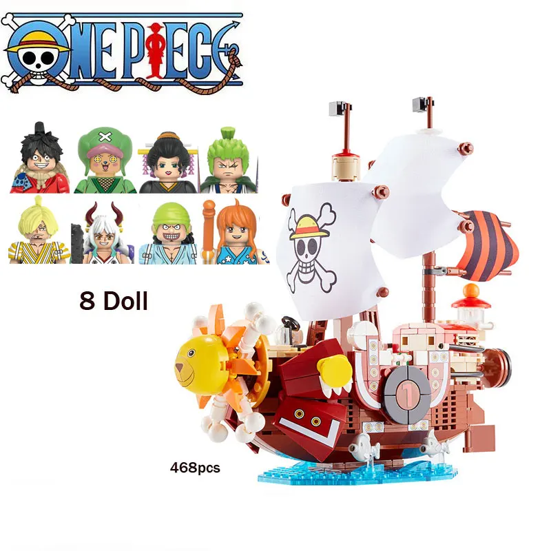 New One Piece Luffy Sorona Misanji Wanli Sunshine And Going Mwerry Building Block Toy Children\'s Birthday Christmas Gift