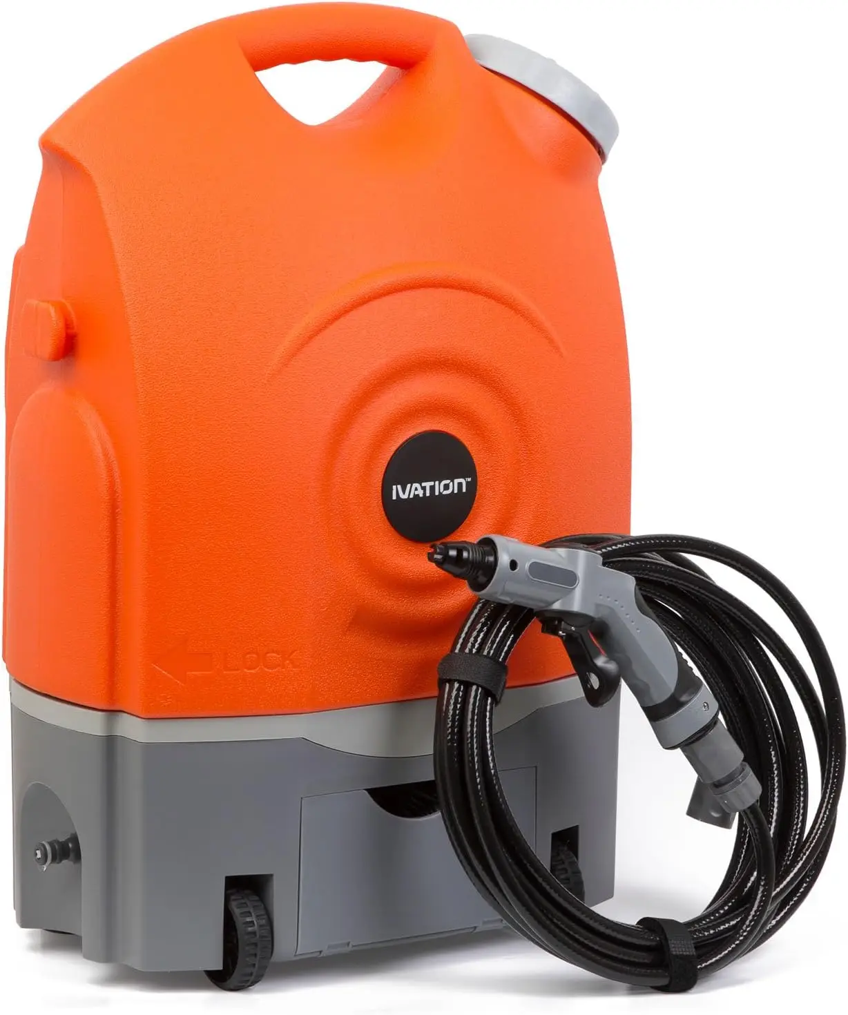 Portable Spray Washer for Home and Car Cleaning, Built-in Rechargeable Battery, Integrated Roller Wheels