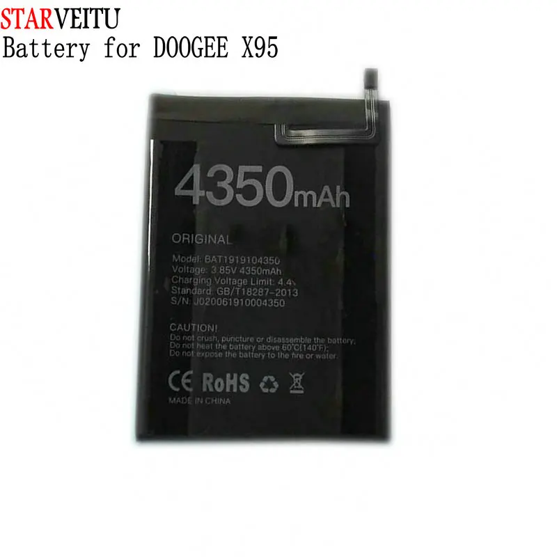 Rechargeable Li-polymer Battery for Doogee X95 Pro, Tested Repair Tools, 4350mAh, Original Batteries