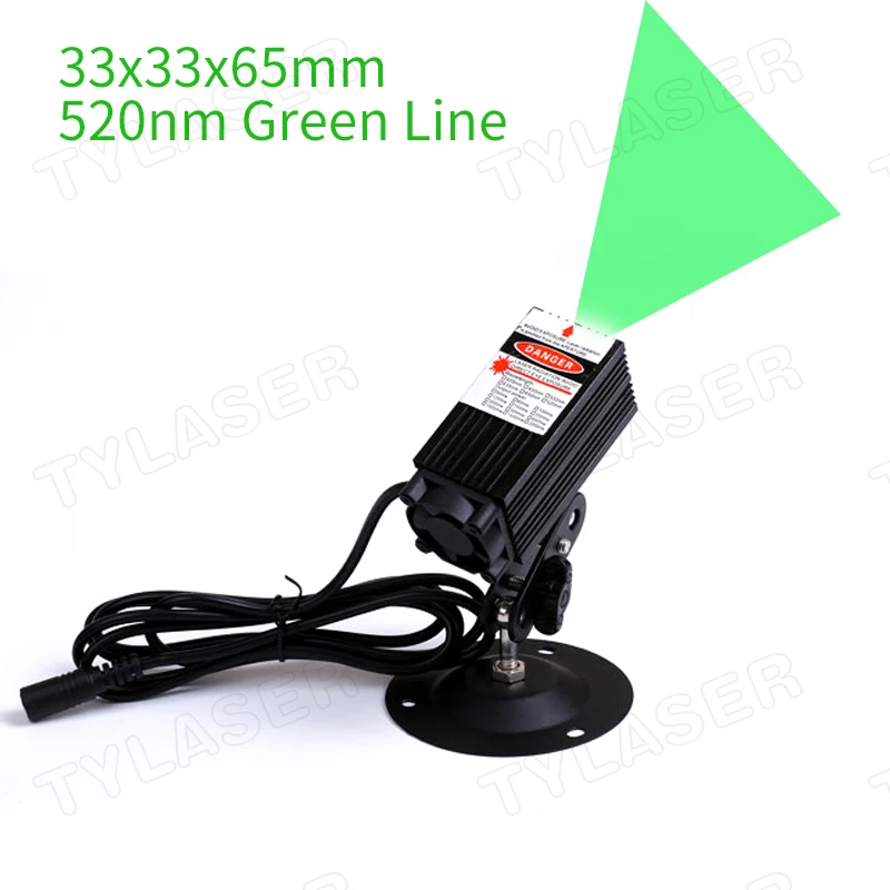 

520nm Green Line Laser Diode Module 80mW 135mW 300mW 600mW 800mW with Cooling Fan (Free with Bracket and Adapter)