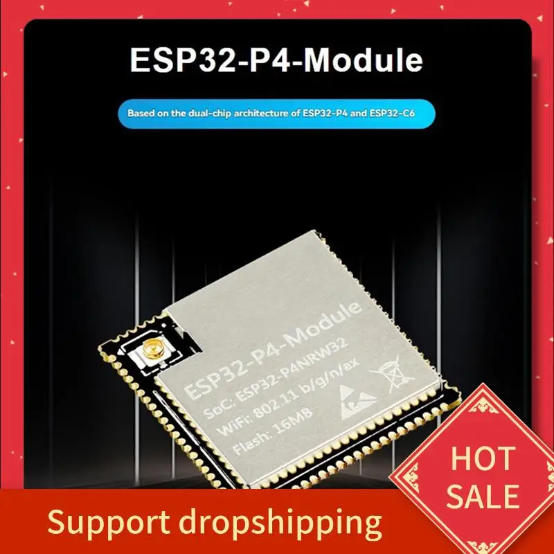 

Плата модуля B44C ESP32-P4, двухъядерный RISC-V Architecture, 32 МБ PSRAM, 16 МБ флэш-памяти, 2,4G Wi-Fi/BT 5,3, поддержка встроенного ESP32-C6