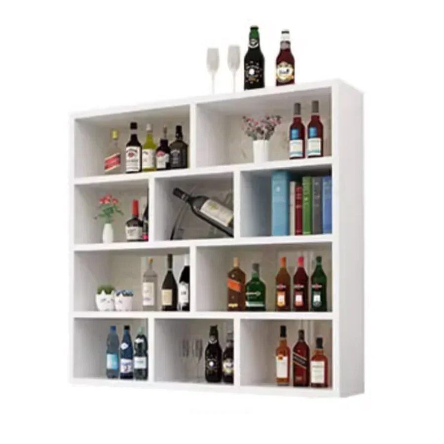 

Wall Mounted Wine Rack Hanging Home Dinning Room Decorative Book Shelf Restaurant Wine Cabinet Alcohol Kast Boutique Furniture