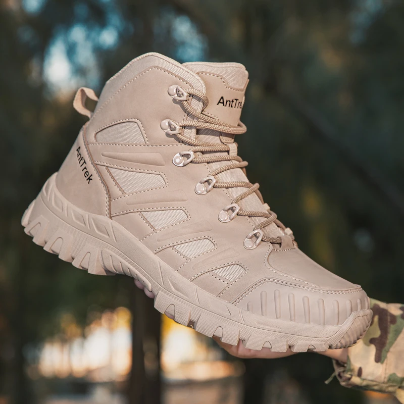 

Hiking Shoes Men Anti-slip Outdoor Sports Shoes Men Lace-up Comfortable Soft Breathable Casual High-top Boots Men Shoes