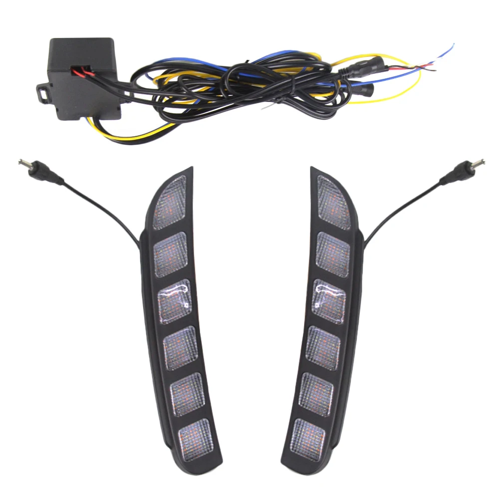 

1 Set Fit for Ford Explorer 2016 2017 2018 ABS 12V DRL Fog Lamp Decoration Led Lights For Vehicles Car Accessories