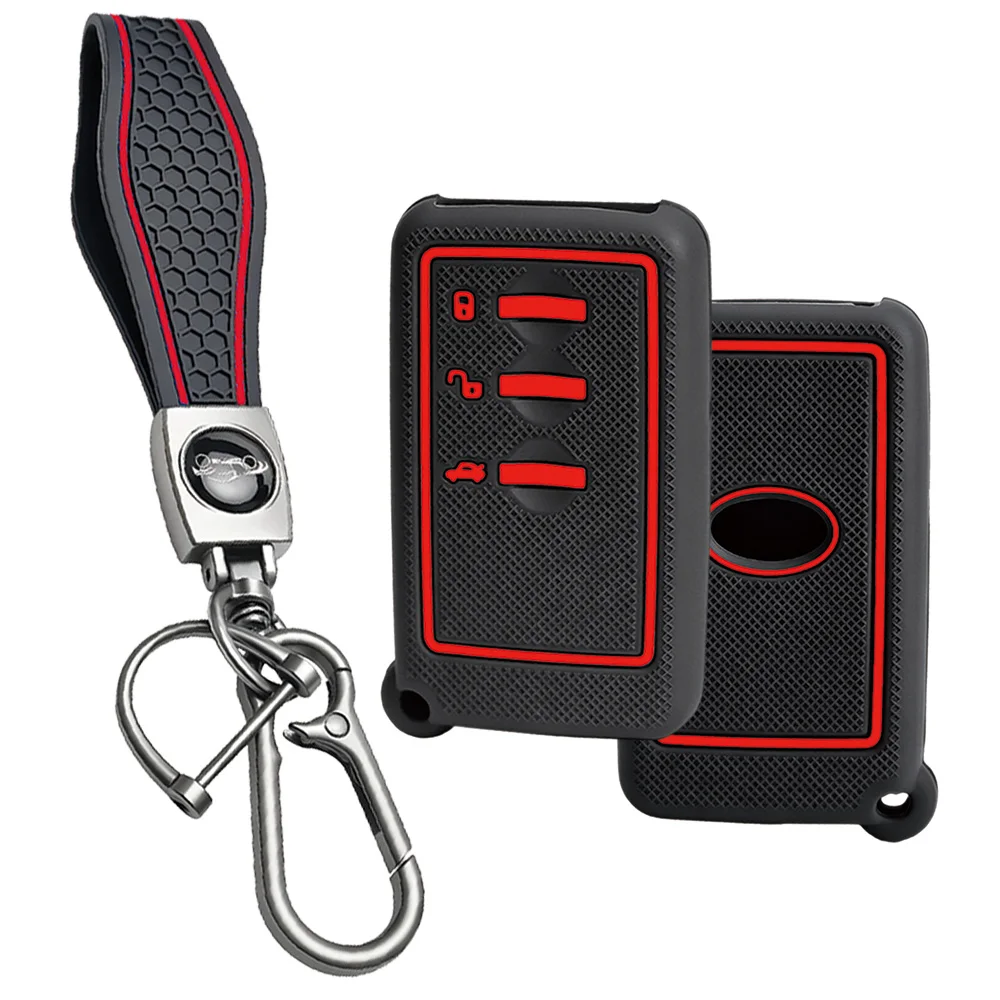 flexible remote fob case For Subaru Forester Outback Crosstrek Impreza Ascent WRX BRZ Legacy XV with wrist strap and carabiner