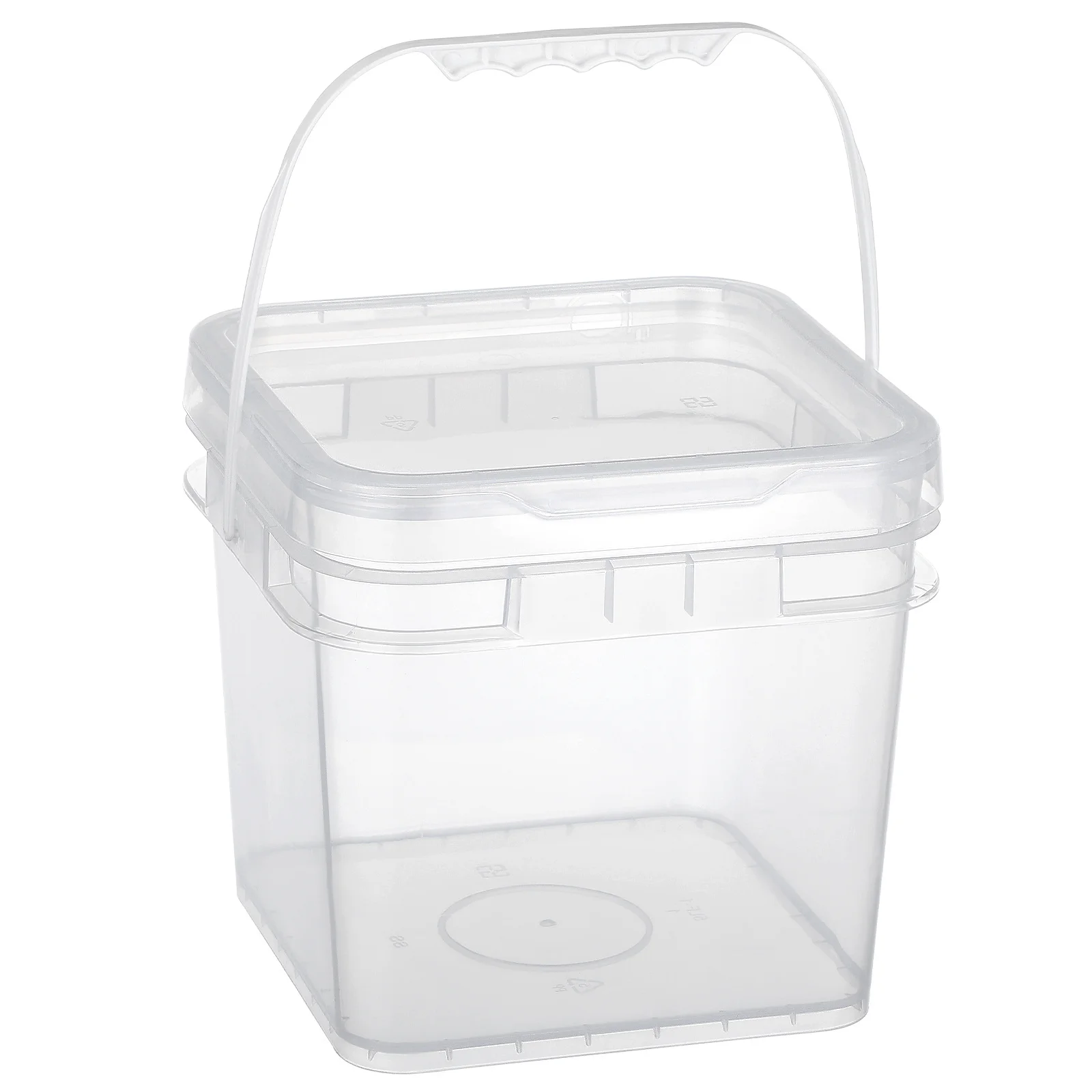 

5L Paint Bucket Transparent Plastic Square Container Leakproof Storage for Coatings Sealants Pigments Paint Holder