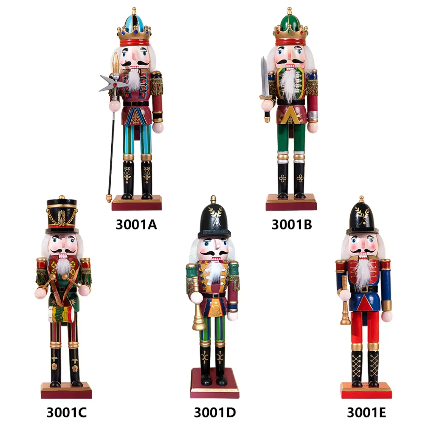 Wholesale High Quality Antique Xmas Decor Classic 30cm 12'' Cheap Christmas Wooden Nutcracker Soldier for Sale