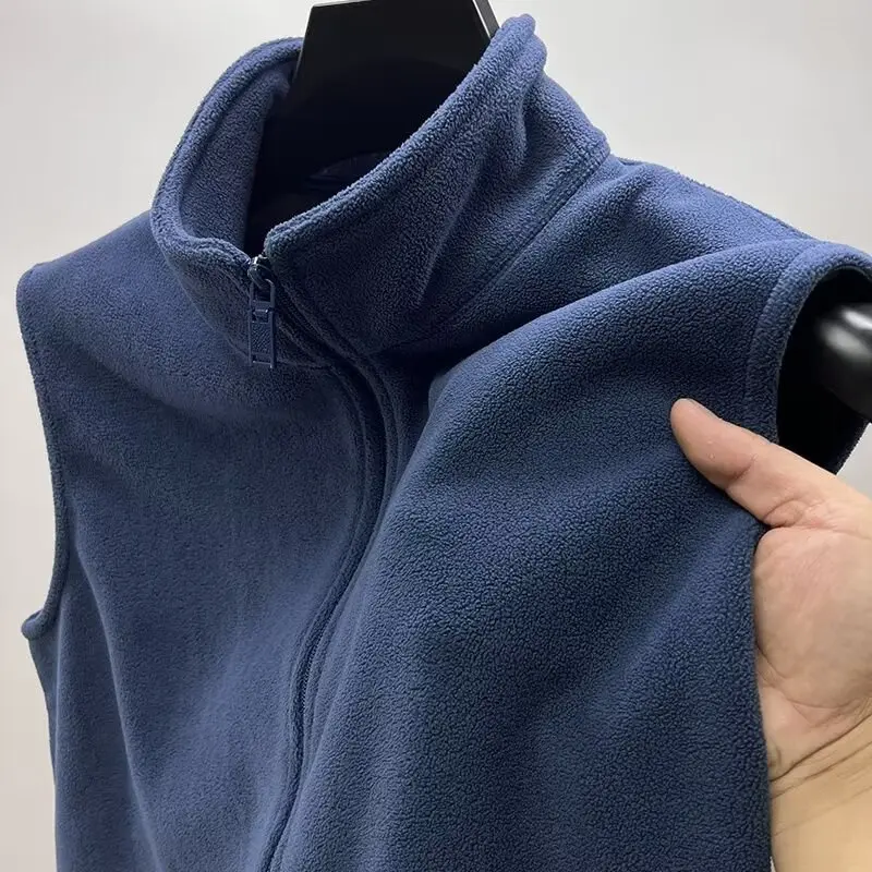 

Men's Zipper Fce Lined Thiened Svel Stand Collar Jaet Autumn Winter Warm Casual Sle Faion Trend Color