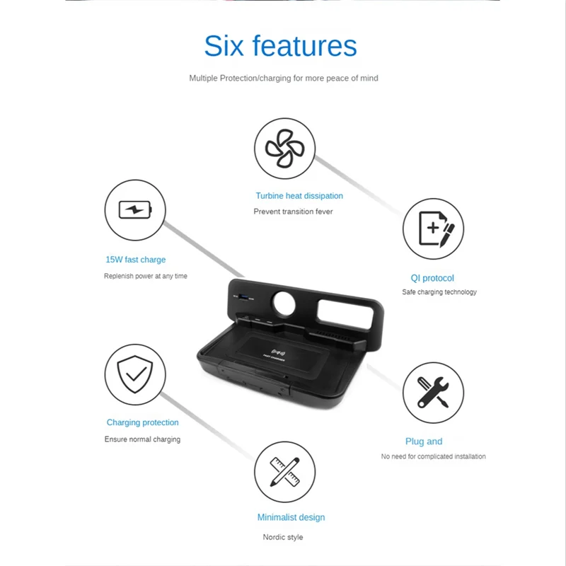 

Trending 15W Car Mobile Phone Holder Accessory Part QI Wireless Charger Panel For WEY Tank 300