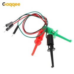 3Pcs/Set Electrical Hook Test Clip Transistor Tester Hook Type Tests Clip Probes Kit with Male Head DuPont Line Wholesale