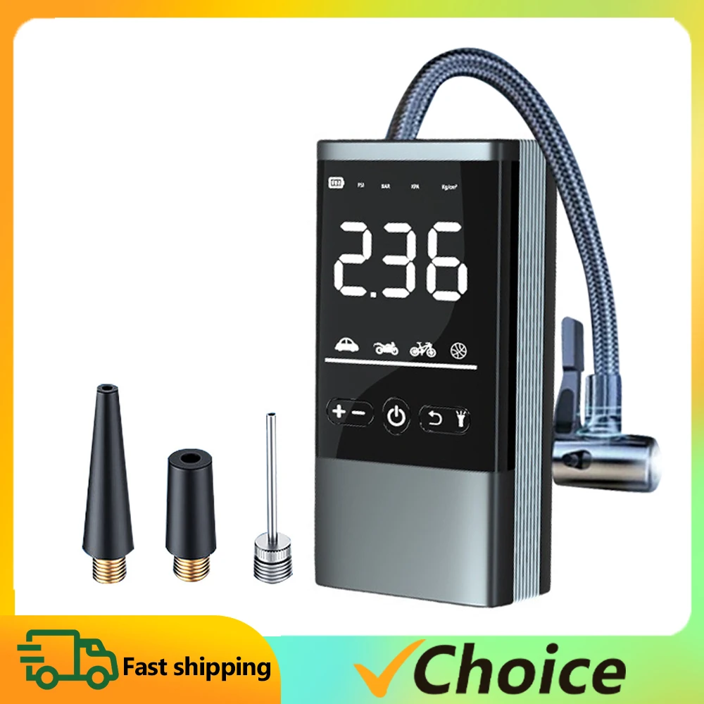 120W Multifunctional Cordless Car Tire Pump USB Rechargeable Digital Display Air Pump Tire Inflator Portable Air Compressor