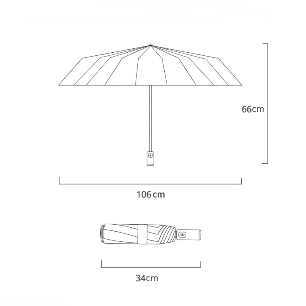 Folding Automatic Umbrella Large Three Fold Sunny Rainy Dual Use Advertising Wind Resistant Portable Small Lightweight Umbrella