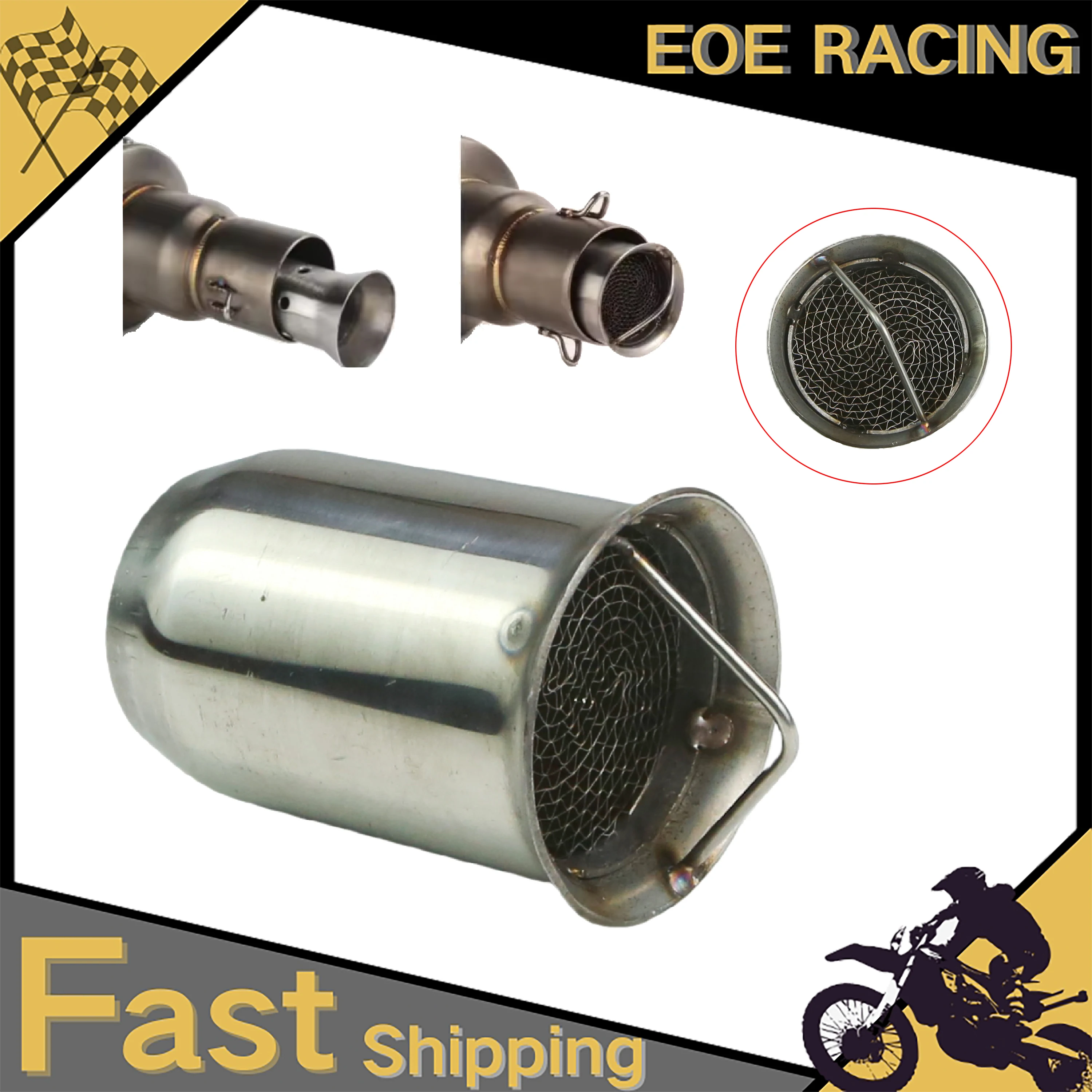 

50.8mm 51mm Slip On Universal Motorcycle Exhaust Exhaust Catalytic Escape Catalysts Silencieux Moto Muffler