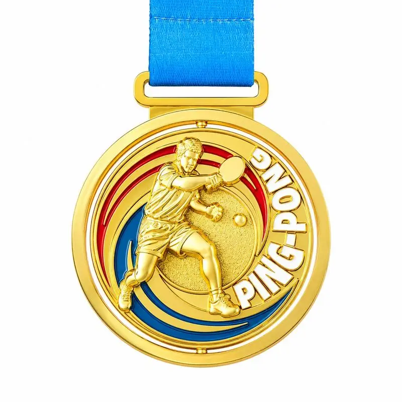 Customized table tennis spinning medal class team-building competition against-the-competition MVP commemorative plaque