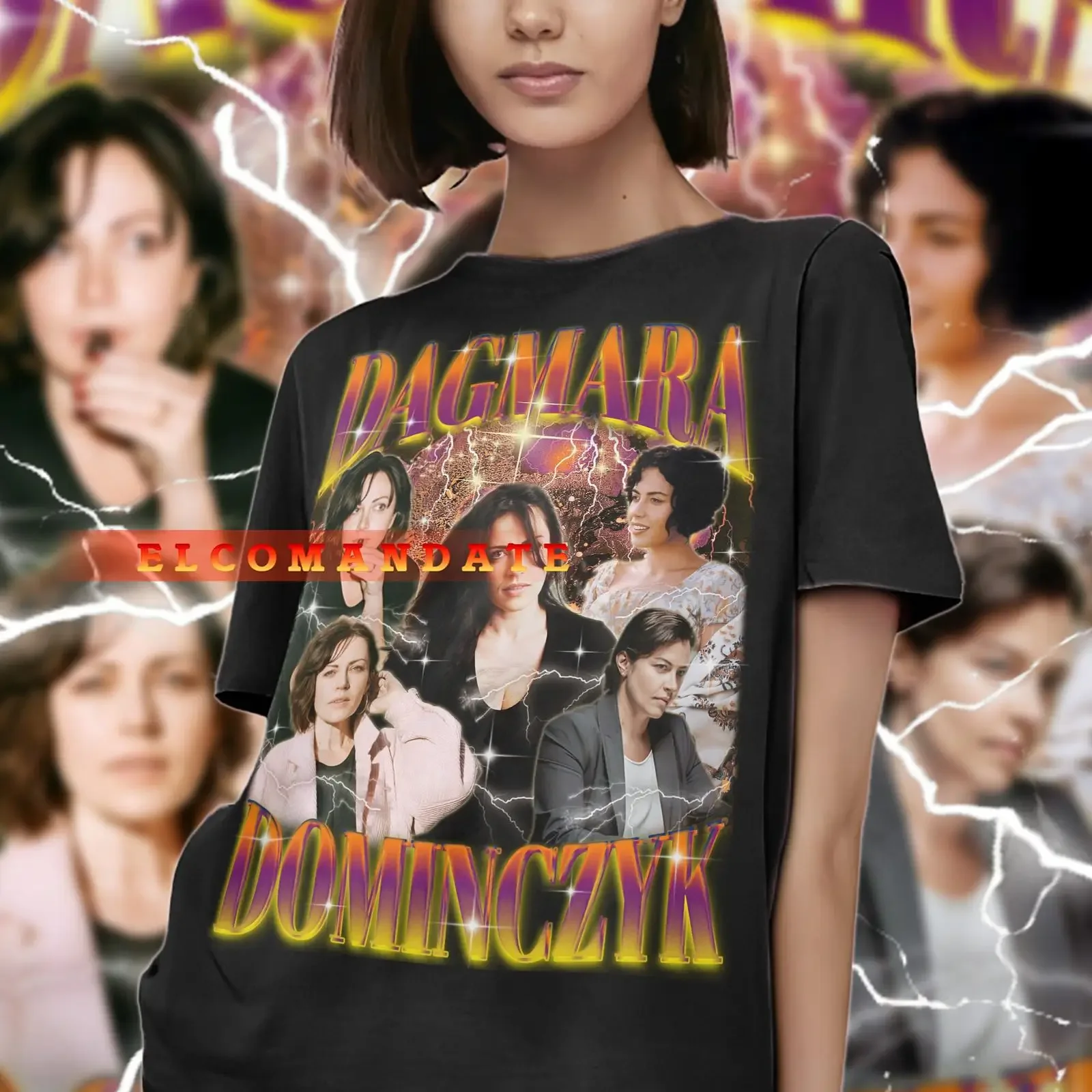 Vintage 90s Dagmara Dominczyk Homage T Shirt Retro Casual Fan for Fans vintage Washed Comfortable Slightly homme fashion