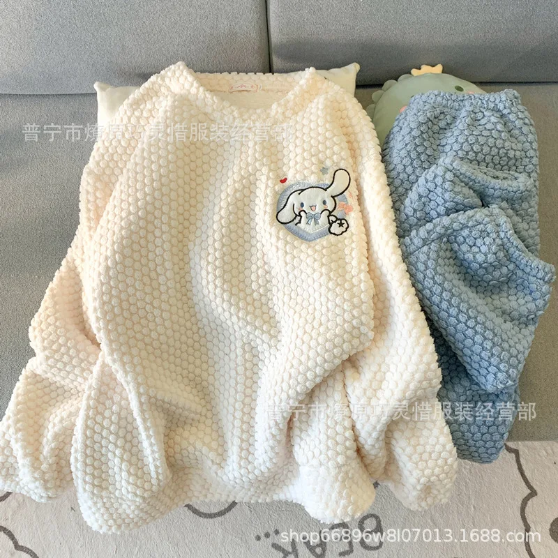 

Горячие аниме Kawaii Cinnamoroll женские пижамы с героями мультфильмов Pochacco пижамы студенческие пижамные комплекты милая девушка зимняя теплая одежда для сна