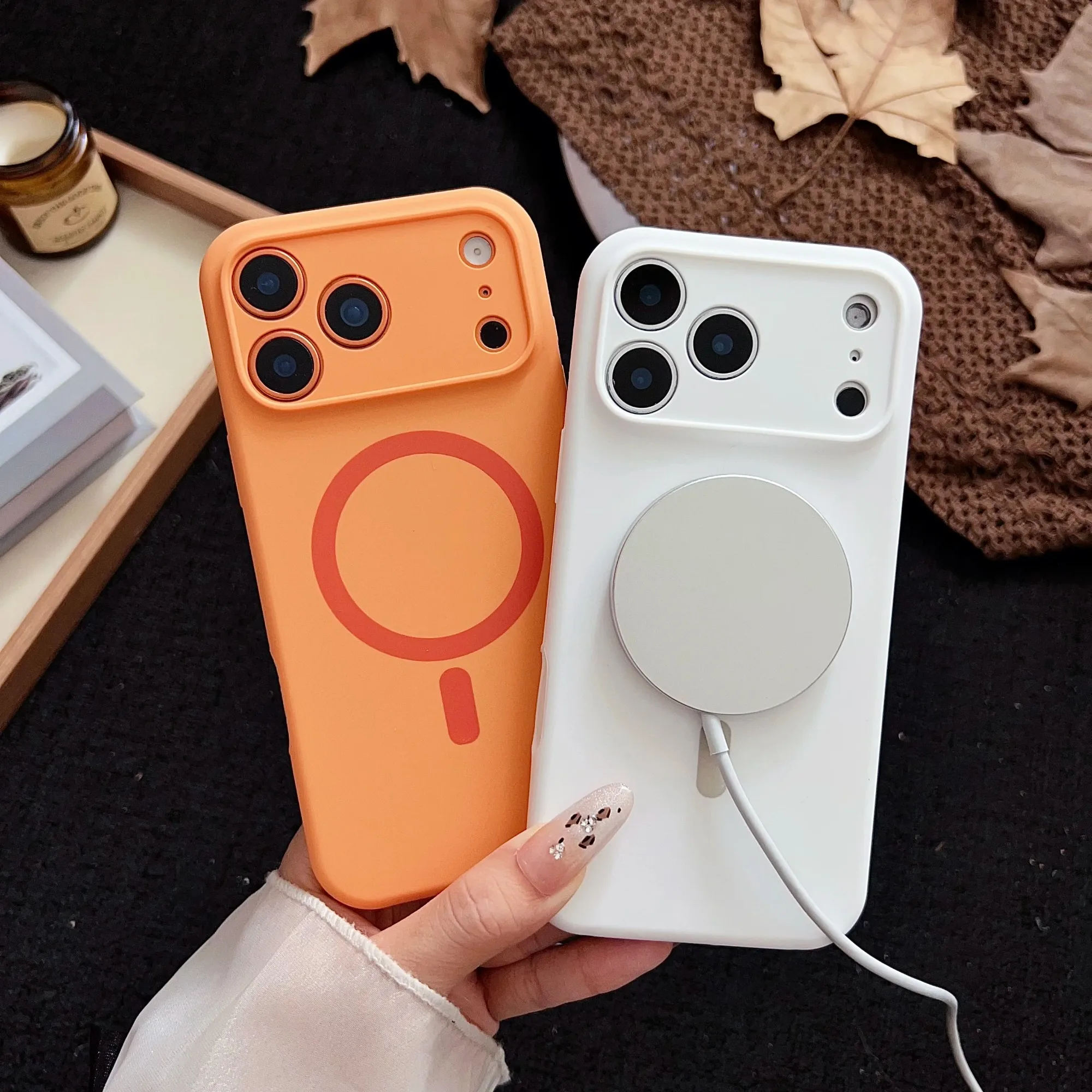 Luxurious Official Original Liquid Silicone Case for iPhone 17 16 15 14 13 12Pro Max Funda Magnetic Lens Protect Cover - view 4
