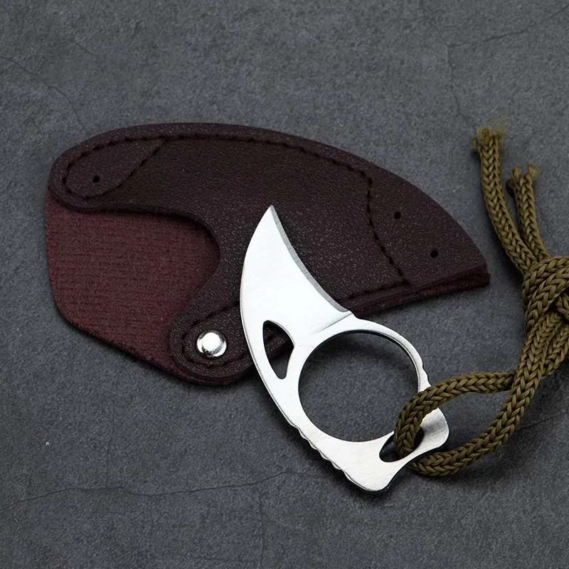 Cuchillo de collar colgante táctico autodefensa acero inoxidable - imagen 2
