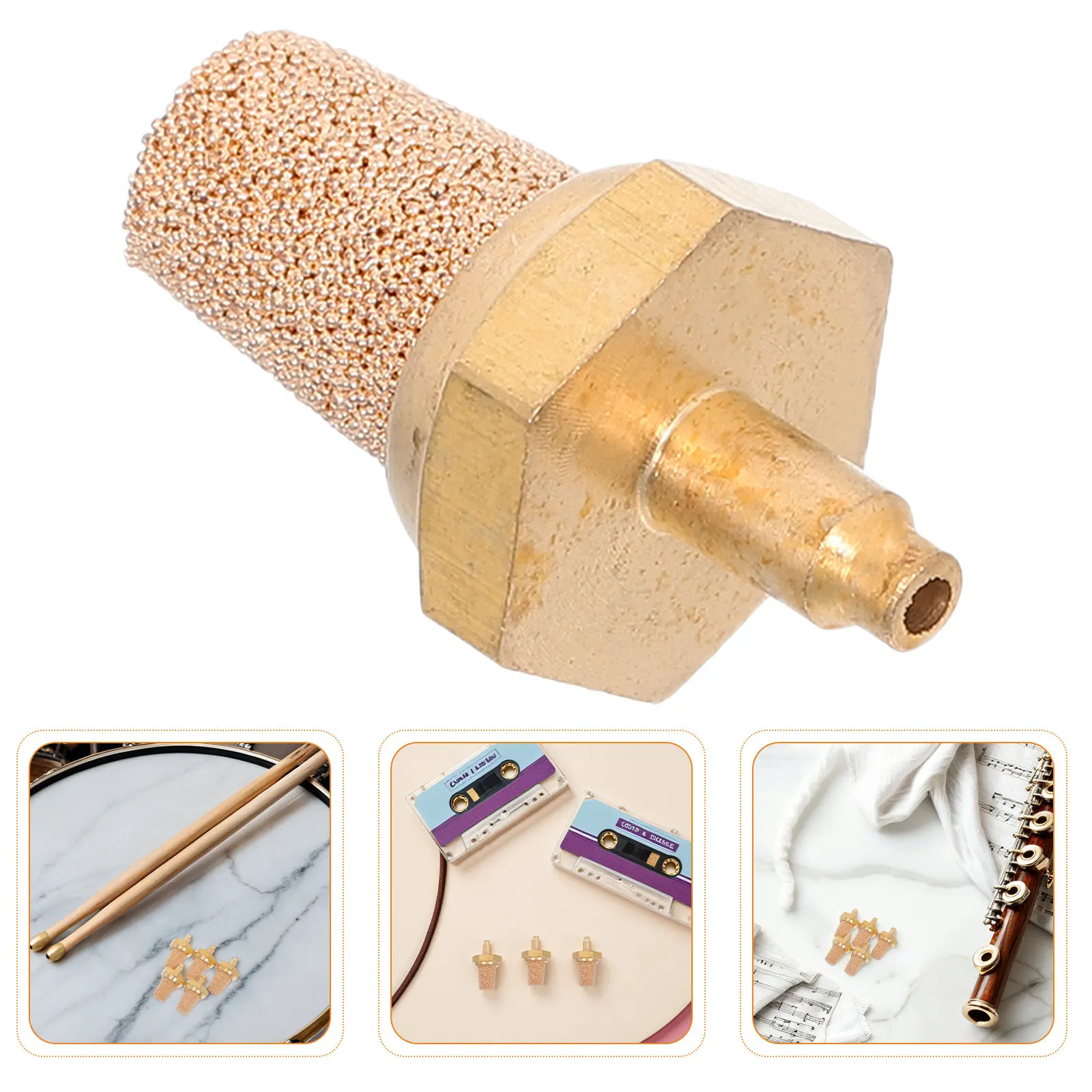 8Pcs Copper Fog Machine Filter Nozzle M5 Brass Air Exhaust for Stage Smoke Machines Universal Compatibility Noise