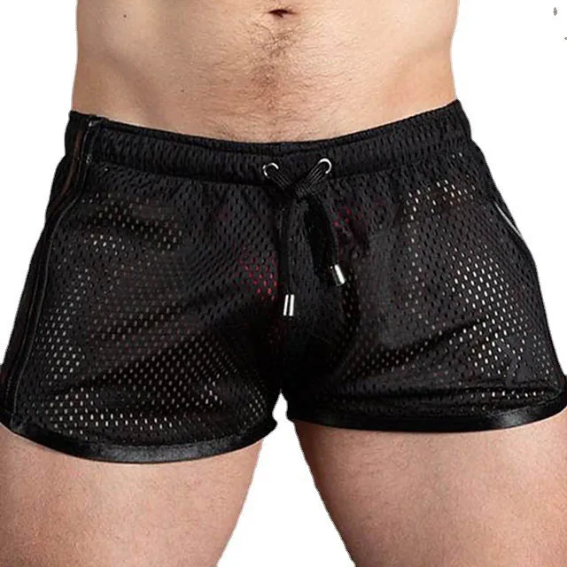 

Летние мужские спортивные шорты с цветовыми вставками, сетчатые, свободного кроя, на шнурке, с эластичным поясом, быстросохнущие, для бега, спортзала, отдыха и пляжа