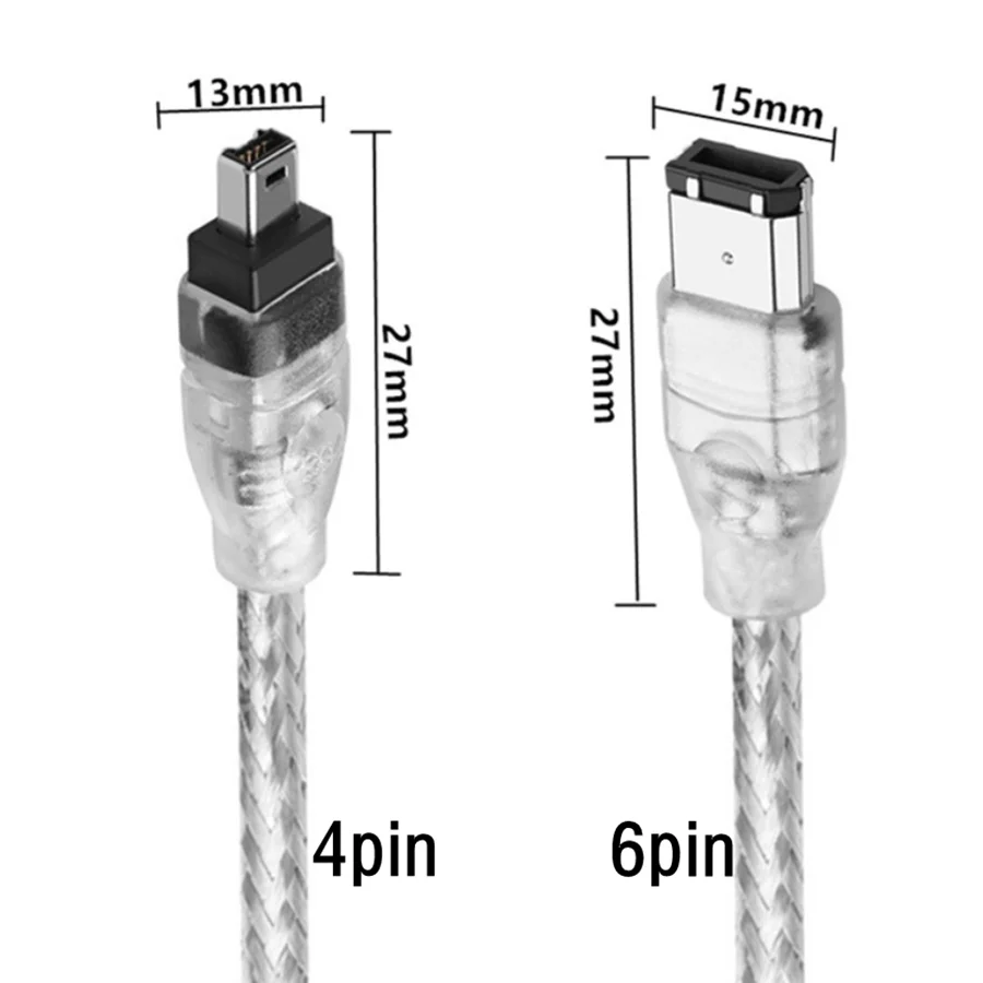 Firewire IEEE 1394 Male To USB to 6 Pin to 4pin Male Convertor Data Cable Cable Cord 1.5m 5ft For Camera DV Acquisition Card