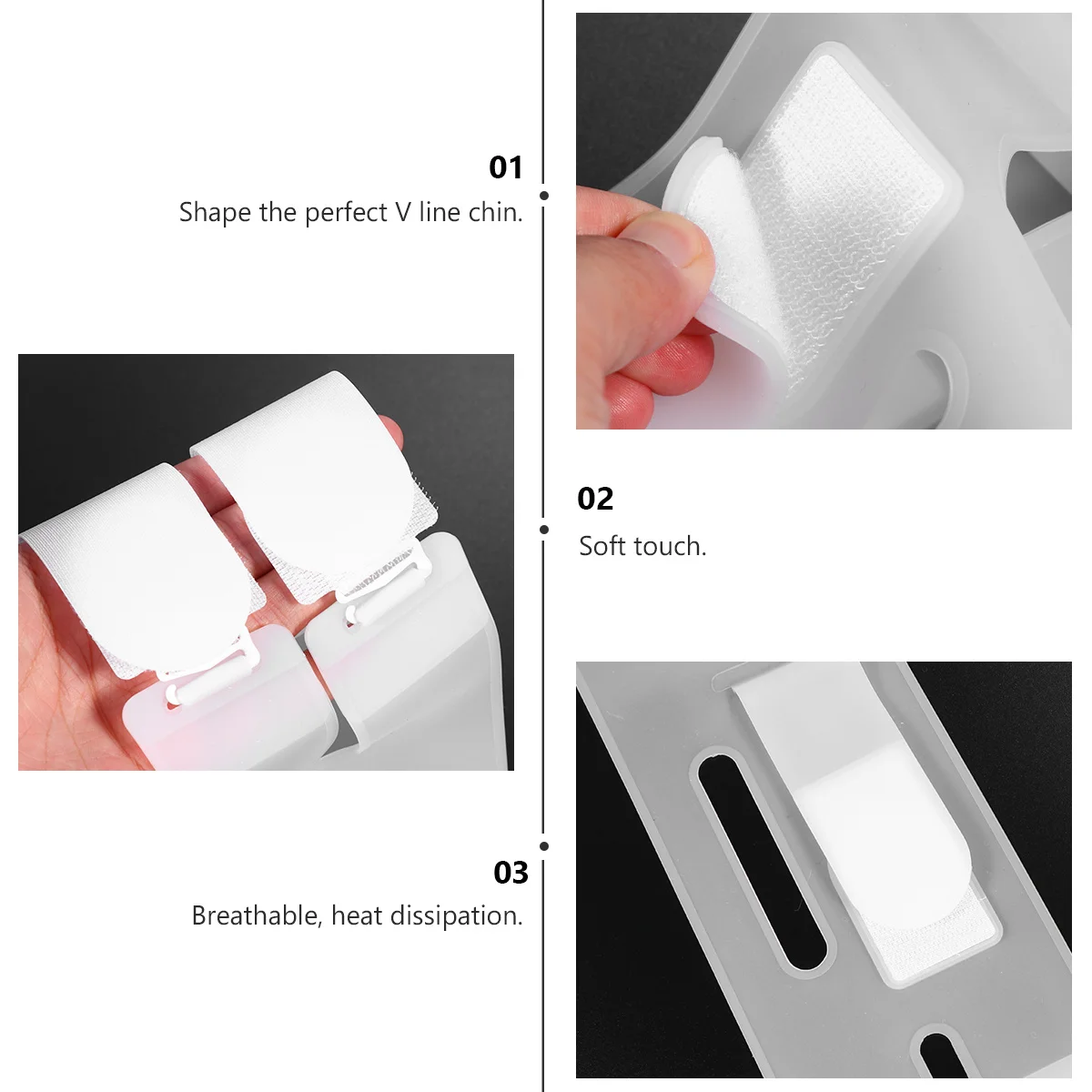 1 قطعة حزام تخسيس الوجه سيليكون مريح دائم شد الوجه الفرقة المضادة للتجاعيد قناع الخد الذقن
