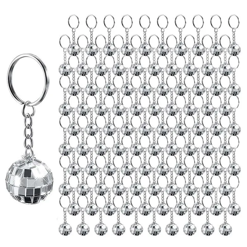abks-192pcs-mini-disco-ball-keychains-disco-ball-favors-mirror-70s-80s-90s-disco-keychain-bulk-silver-disco-accessories