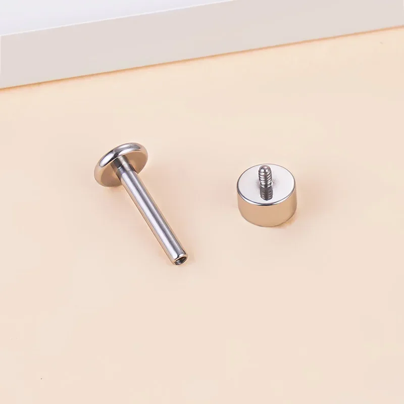 ASTM F136 Titanium  ear studs Labret Stud CZ Round Tragus Lip Ring Ear Cartilage Earring Piercing Lip Stud Body Jewelry Piercing