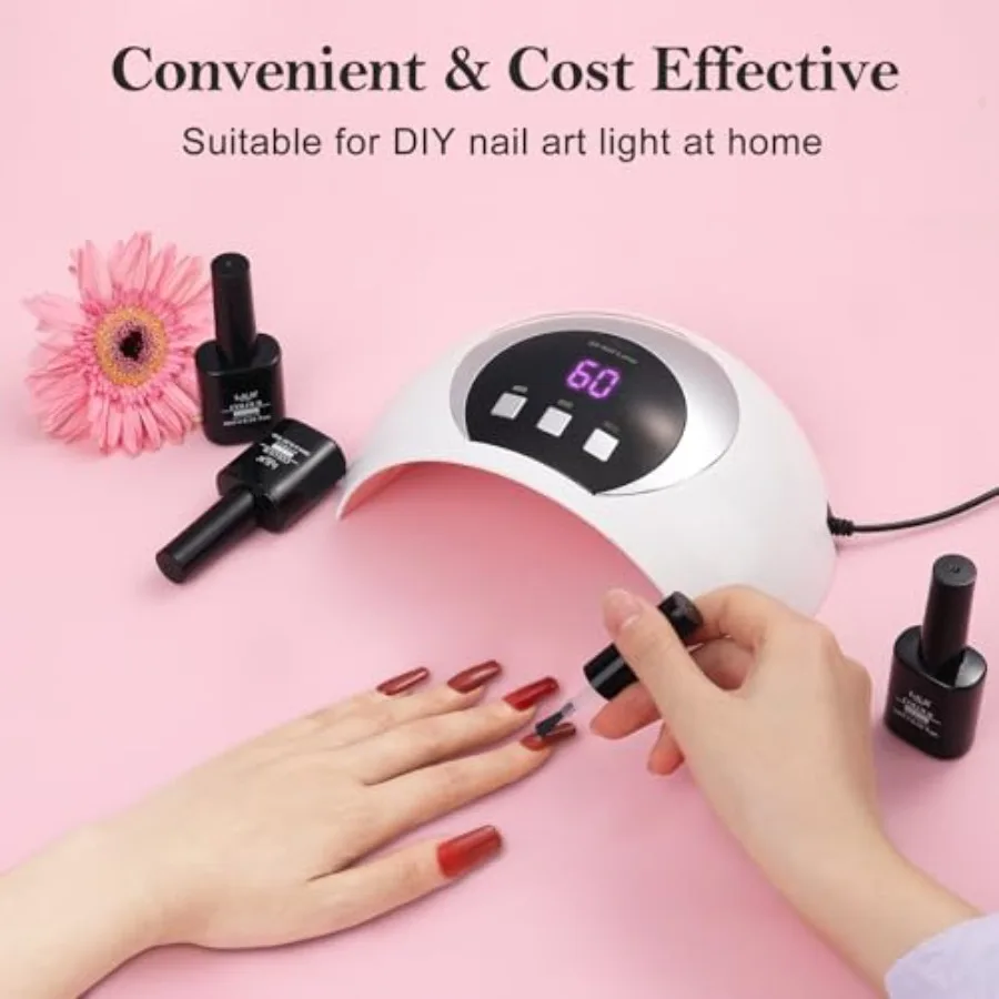 Lámpara LED UV para uñas de 54W con sensor automático y 3 configuraciones de temporizador para uñas de gel, herramienta profesional para manicura de secado rápido