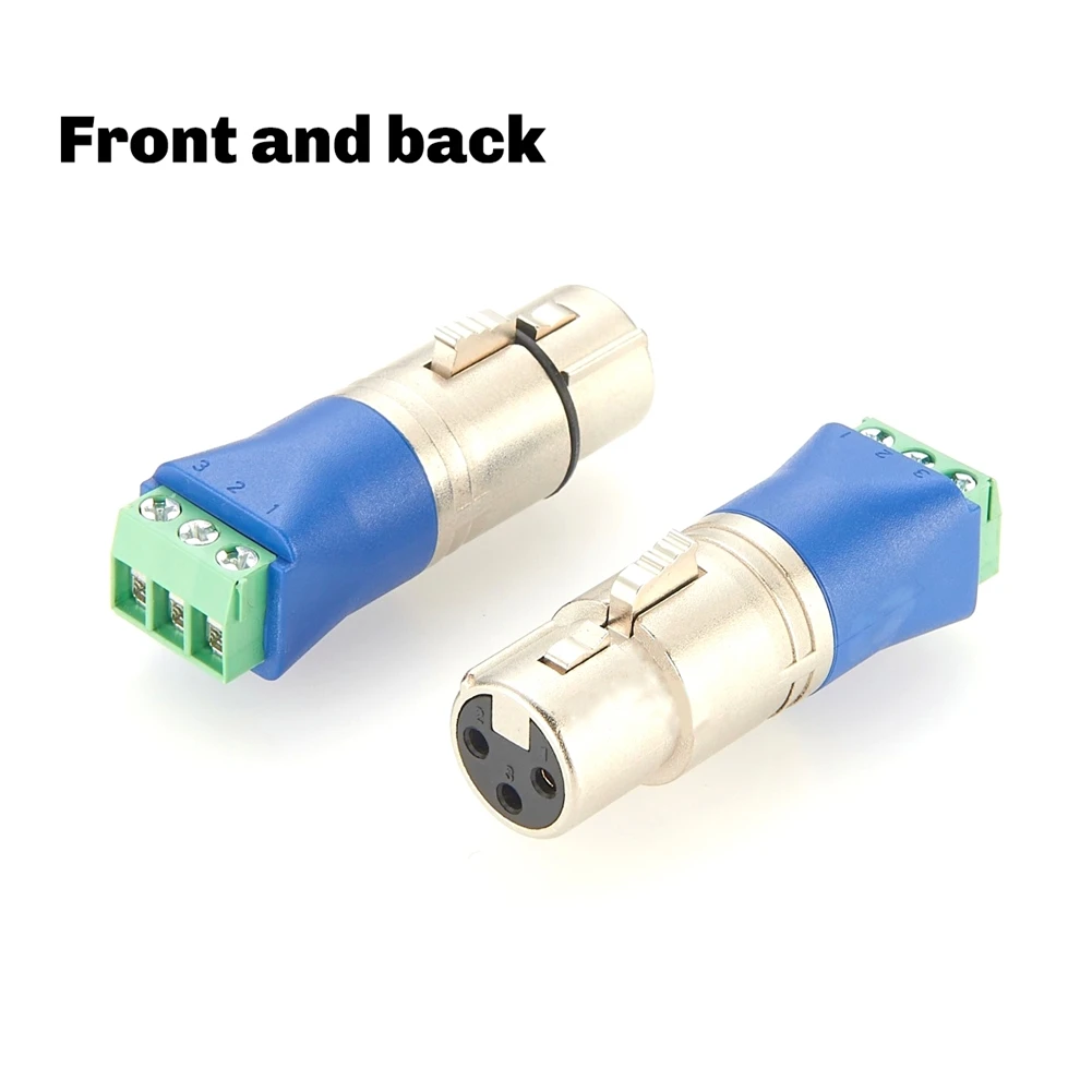 ABIU 3-Pin Male XLR to Screw Terminal Adapter Solderless XLR Terminal Block Microphone Audio Connector for DMX512 PCM-06678