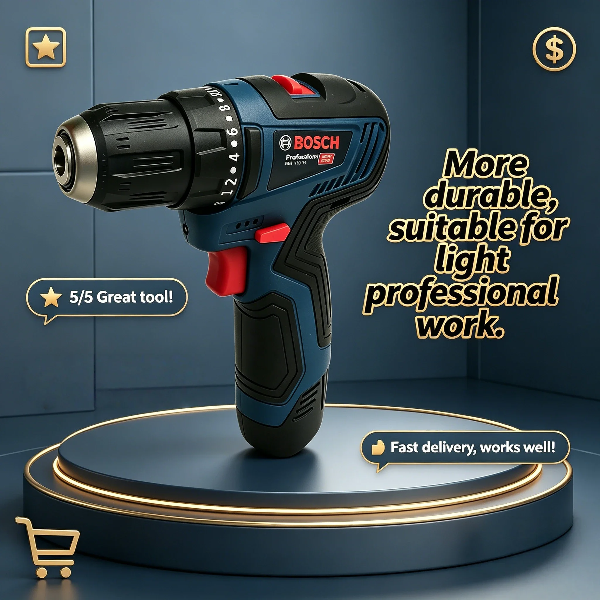 Bosch Professional GSB 12V-30 Cordless Impact Drill, Lightweight Handheld Power Tool with 20 Torque Settings view 6