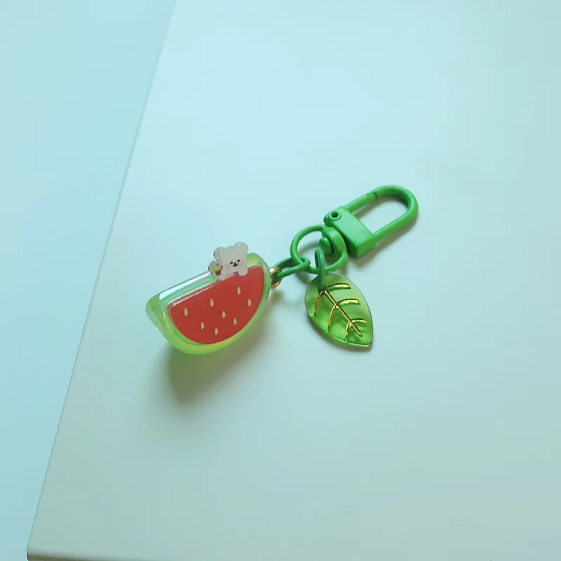 keychain watermelon Simulation Viva La Vida Acrylic Watermelon Pendant Creative Cosplay Bag