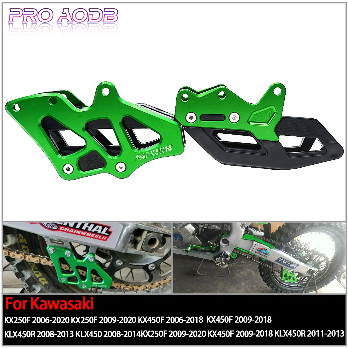 

For KAWASAKI KX250F KX450F KLX450 KX-250F KX-450F KLX-450 KX 250F 450F Motorcycle Chain Slider Guide Swingarm Roller 2009-2020