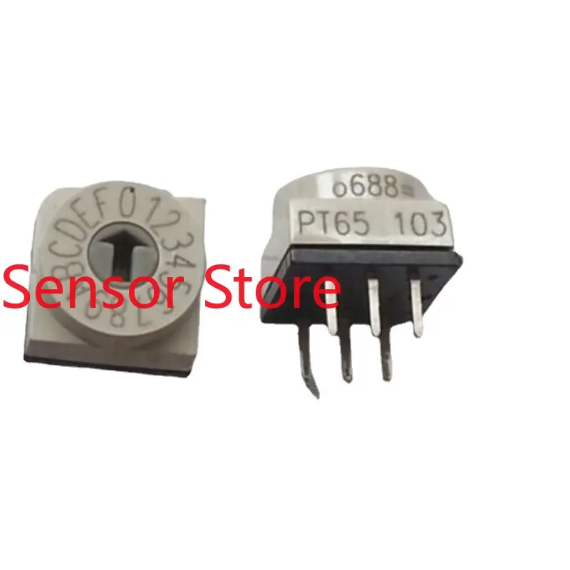 10PCS PT65103 0-F/16-bit Rotary Coding DIP Switch 3:3 Positive