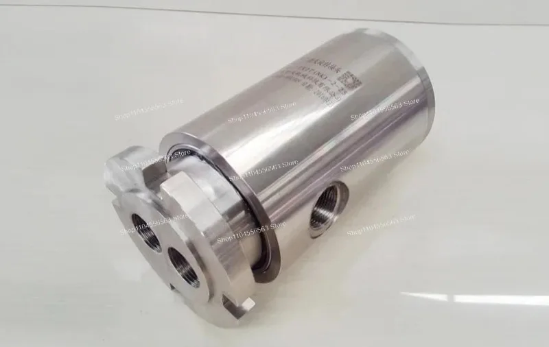 Stainless Steel Multi-Channel Hydraulic Rotary Joint, Flange Connection Large Diameter 2-Passage for Industrial Machinery