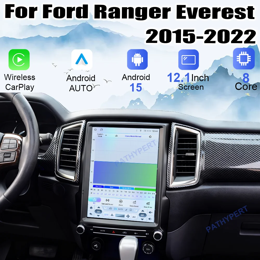 

12.1" Car Radio Android 15 For Ford Ranger Everest 2015-2022 Multimedia Player Auto Carplay GPS Navigation HD Screen Head Unit