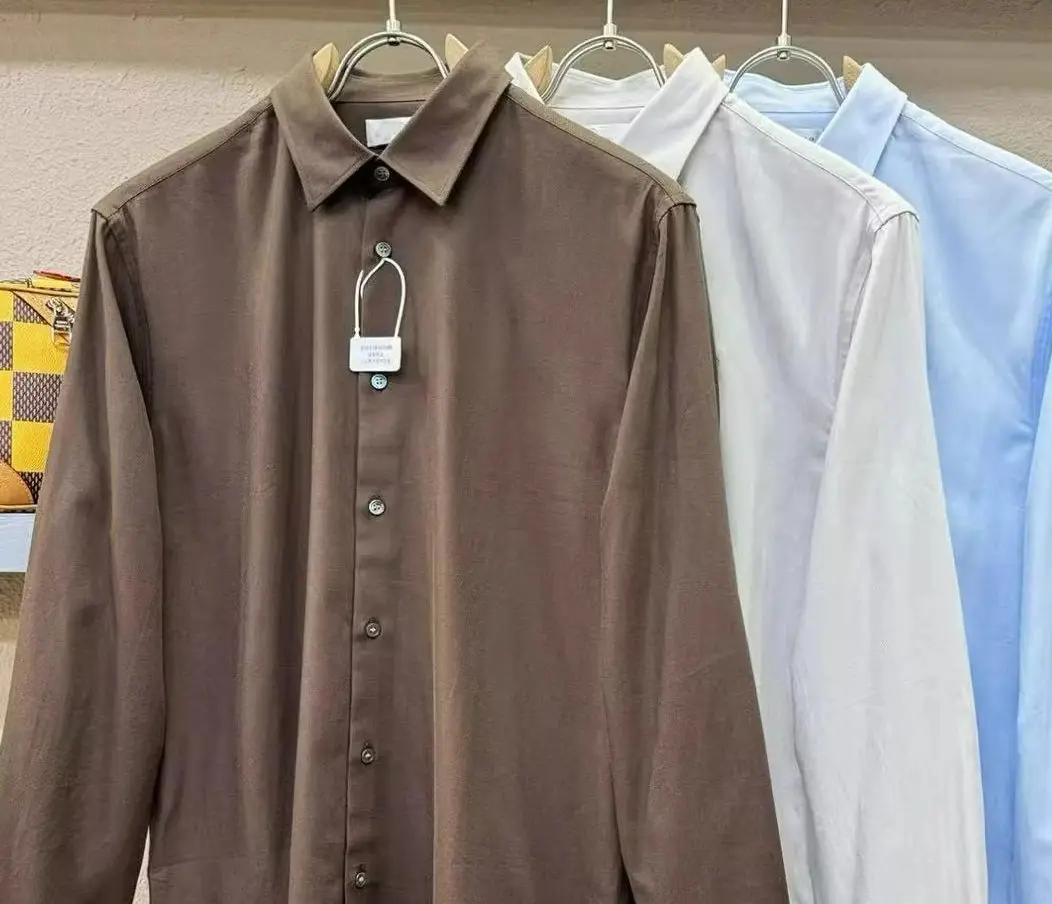 

BC итальянская мужская одежда, осенне-зимняя новая мода, повседневная рубашка с длинными рукавами в старом денежном стиле, мужская деловая повседневная рубашка