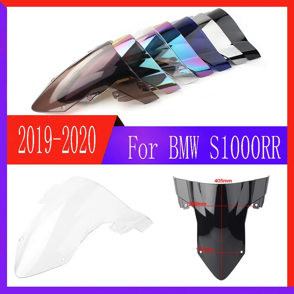 Motorcycle For BMW Double Bubble Windshield S1000RR S1000 S 1000 RR 2019 2020 2021 2022 WindScreen Accessories Fairing Deflector