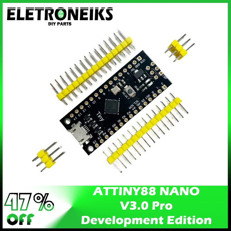 ATTINY88 마이크로 개발 보드, Digispark ATTINY85 업그레이드, 나노 V3.0, ATmega328, 아두이노용 확장 호환, 16Mhz