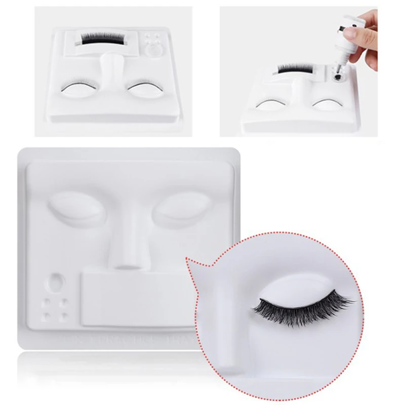 1Pcs New Handmade Practice Training False Eyelash Extension Plastic Mannequin Model Head Facial Accessories Tools