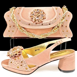 Queena Yan Luxe Peep-Toe Heels & Long Small Bag Set Nigerian Party Shoes and Bag –Comfortable Women's Shoes for Elegant Events
