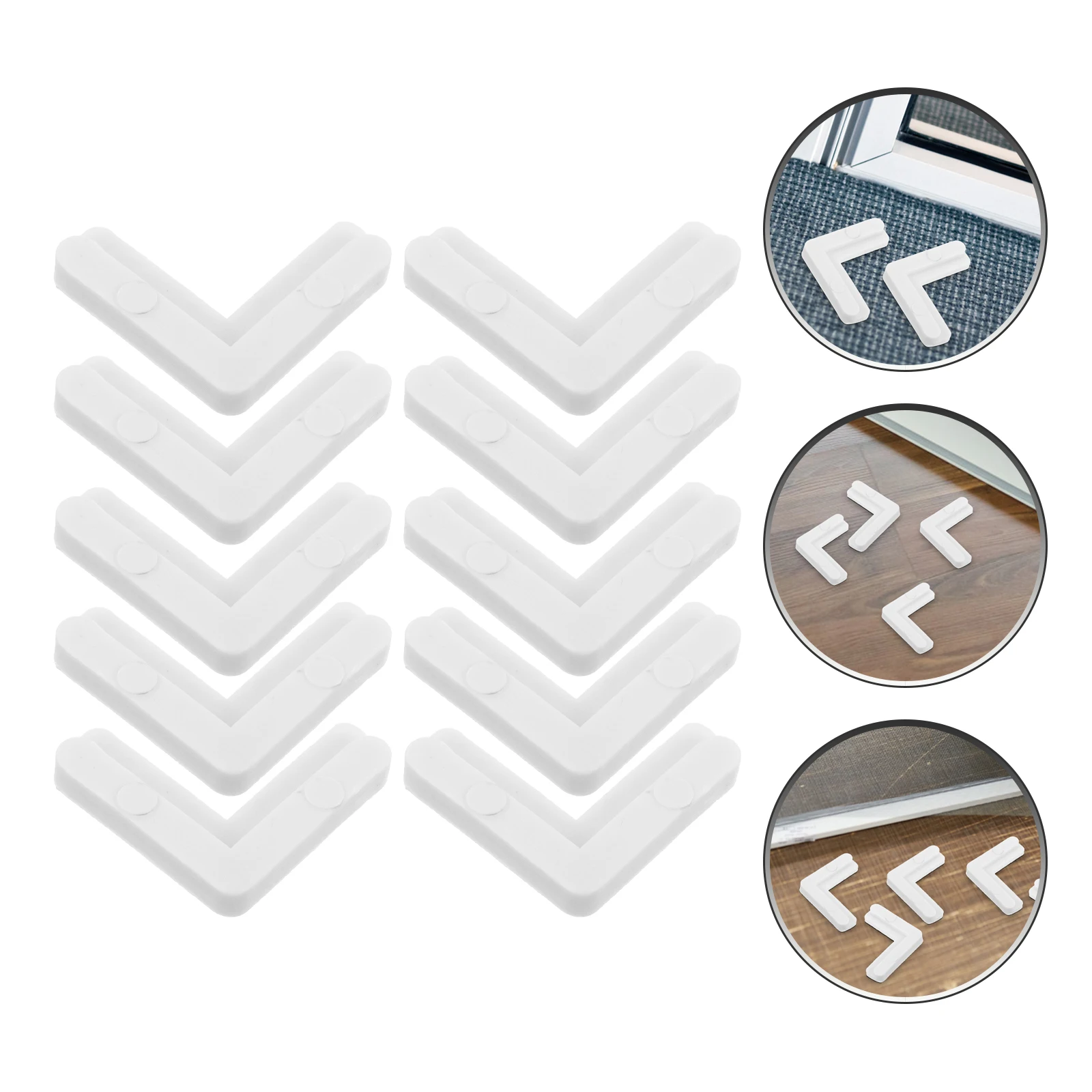 

10 Pcs White Plastic Window Screen Frame Corners 90 Degree Fixed Angle Brackets Small L Brackets Hardware Accessories