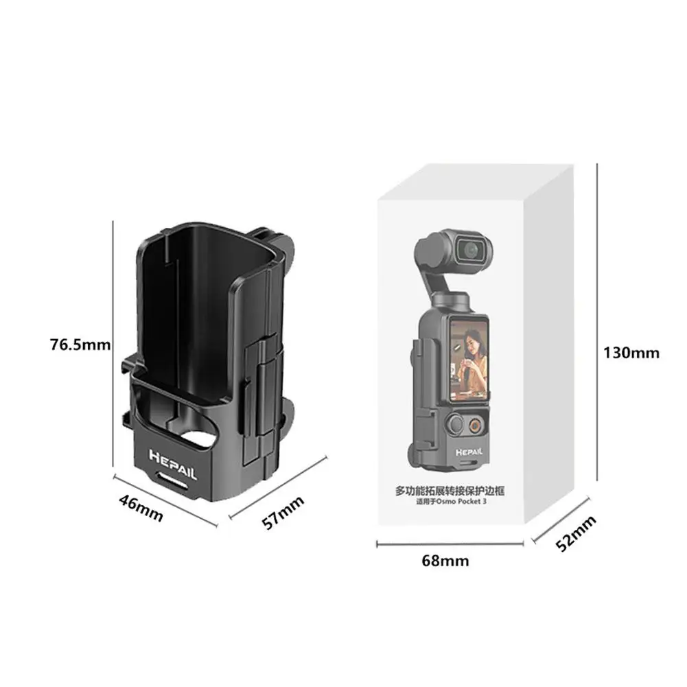 Per DJI Pocket 3 adattatore di espansione telaio cornice protettiva per maniglia di estensione cornice adattatore per DJI Osmo Pocket 3 accessori