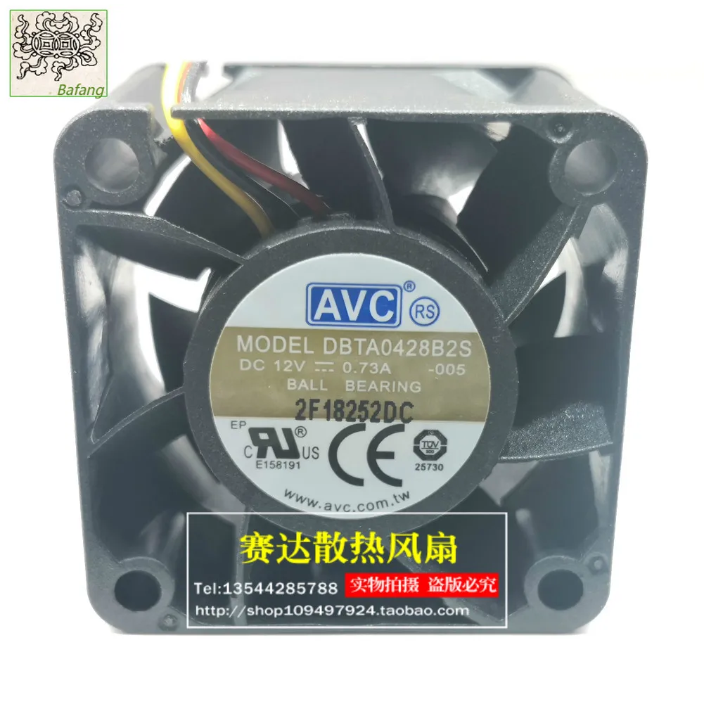 

Jinlingge для AVC 4028 12 В 0,73 А DBTA0428B2S охлаждающий вентилятор с двойным шарикоподшипником 40*40*28 мм