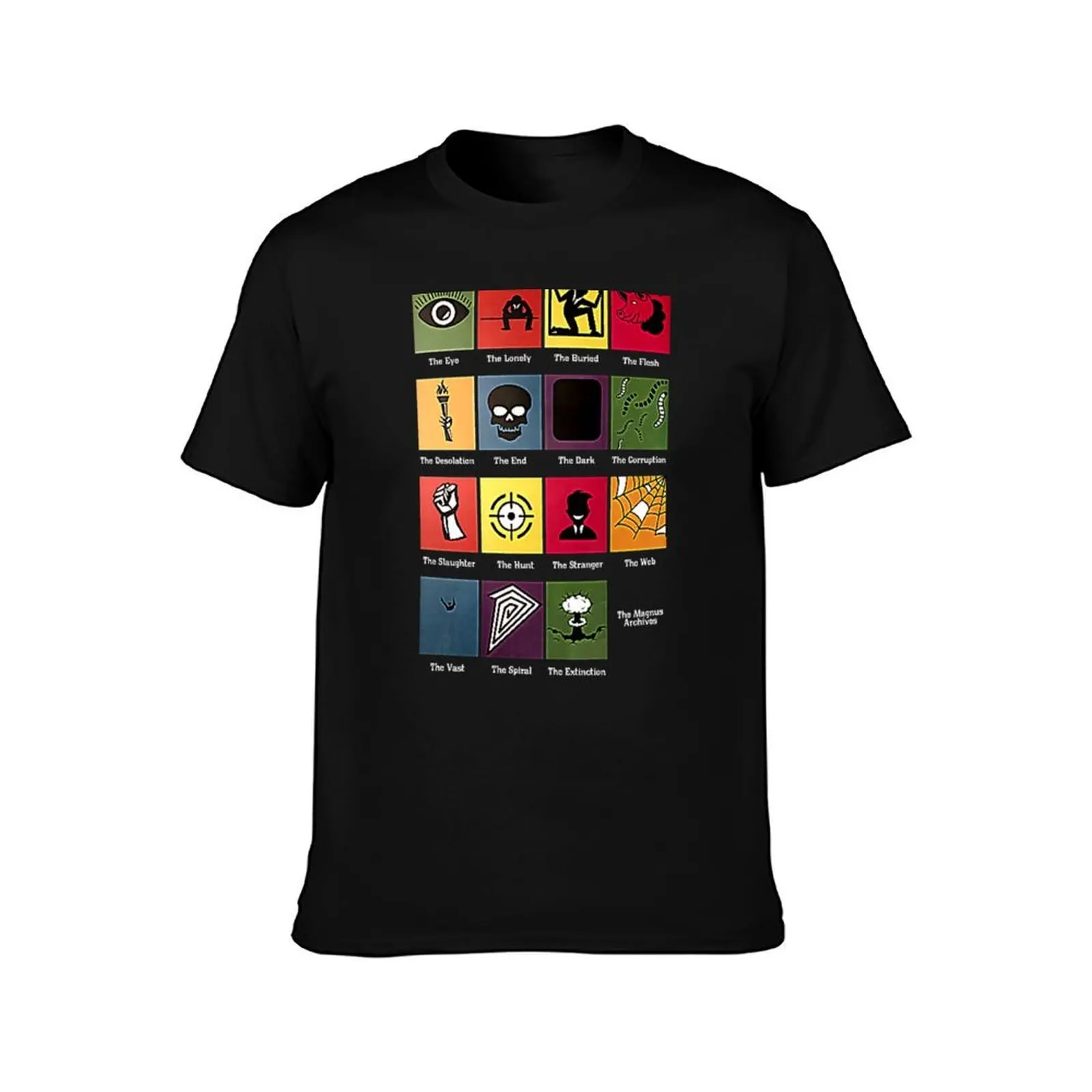 THE MAGNUS ARCIVES SIMBOL T-Shirt, Summer Casual Cotton Tee, Oversized Streetwear Tops, Vintage Graphic Print, Unisex Men Women