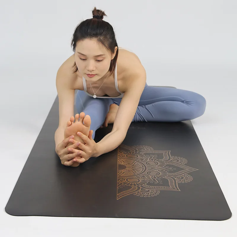 185 * 68 * 0.5Cm Bronzing Pu Rubber Mat Thickened Non-slip Material Centerline Guide Rebound Protective Yoga Mat