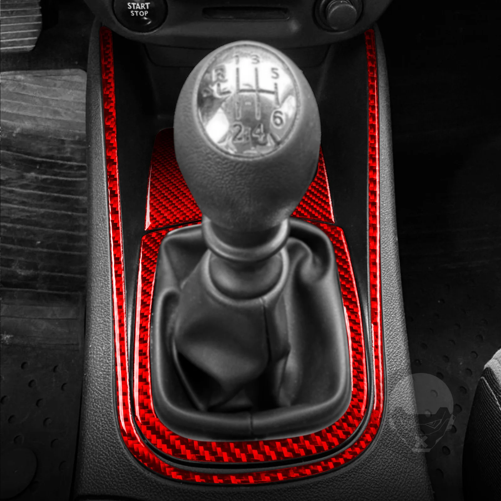 For Renault Fluence Megane 3 RS 2009 2010 2011 2012 2013 2014 2015 LHD RHD Real Soft Carbon Fiber Sticker Gear Shift Panel Trim 6