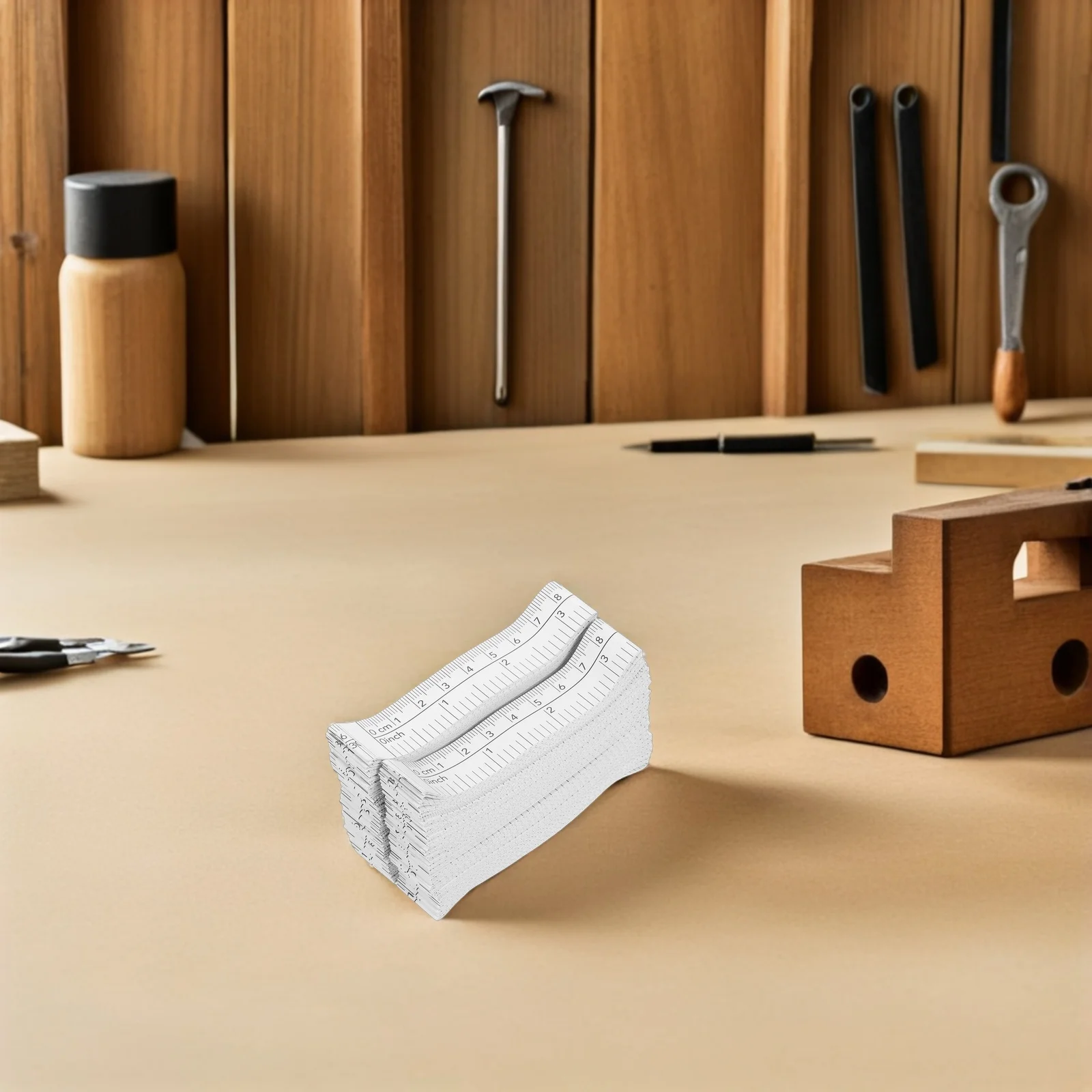 

100Pcs Dual Sided Paper Tape Measures 15M Disposable Measuring Rulers Paper Body Measurement Tape Tailor Tools